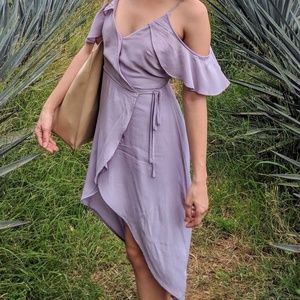 Lilac wrap dress